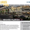 シーメンス製車両を導入すると発表した、米フロリダ州の都市間旅客鉄道「All Aboard Florida」のウェブサイト。駅のイメージイラストが掲載されている