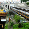 耐震補強工事が実施されている御茶ノ水駅付近