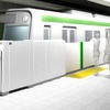 烏丸御池駅に設置される可動式ホーム柵のイメージ。12月20日から使用を開始する。