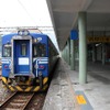 山陽電鉄は台湾の宜蘭線と姉妹鉄道協定を締結する。写真は宜蘭線の終点・蘇澳駅で発車を待つ区間車（日本の普通列車に相当）。