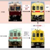 貝塚線313形と、天神大牟田線の600形・900形。600形を救援車に改造した900形を再び旅客車に戻し、313形の後継車両にする。