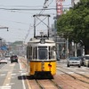 「レトラム」はドイツ製の路面電車。福井鉄道が福井県からの補助を受けて購入した。
