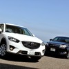 マツダ CX-5（左）とトヨタ ハリアー（右）