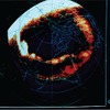 あけぼの」搭載の紫外線カメラで撮像されたオーロラの連続画像のスナップショット