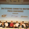 2014年秋に都内で開催された「ステアリングコミッティ会議」における共同会見。