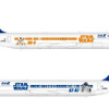 国内線に就航する「STAR WARS ANA JET」（ボ－イング767-300 型機）