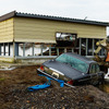 台風第18号関連の大雨被害で冠水した車両