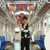 増田さんと「SEIBU HALLOWEEN KAWAII TRAIN」。