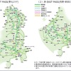 「JR EAST PASS」のフリーエリア。来年4月から東北エリア（左）と長野・新潟エリア（右）に分割して発売される。