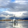 機能・信頼性試験のため米国ニューメキシコ州アルバカーキから出発するホンダジェット