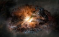 宇宙で最も明るい銀河で激しい乱気流を観測…アルマ望遠鏡 画像