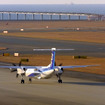 日本の24時間空港のひとつ、関西国際空港（KIX）の朝