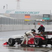 鈴鹿公式テスト初日は雨に（#05 はホンダのテストカー）。