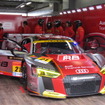 富士でのSUPER GT公式テスト参加中の#21 アウディR8 LMS。