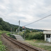 阿分駅と同じく板張りの短いホームがあるだけの朱文別（しゅもんべつ）駅も1人以下の平均乗降客数。