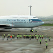キャセイパシフィック航空B747旅客機の最終運航（羽田→香港、10月1日）を担った登録記号B-HUJ機