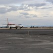 MRJの着陸（グラント・カウンティ空港）　〈写真提供　三菱航空機〉