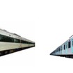 KTMB（左）と西武鉄道（右）の電車。3月20日に姉妹鉄道協定の調印式が行われる。