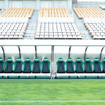 松本山雅FCのホームスタジアムに設置されたスタジアムベンチシート
