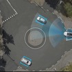 オートリブの自動運転車向けレーダーの作動イメージ