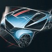 トヨタC-HRのデザインスケッチ