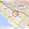 新駅の建設予定地。新習志野駅と海浜幕張駅のちょうど中間となる。