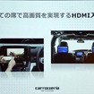 HDMI入出力の搭載で、後部座席用モニターへの高解像表示を実現。外部機器の映像も高精細に表示できる