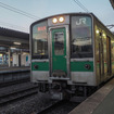 福島駅で発車を待つ郡山方面への東北本線普通列車。9月24日は15時頃からの減便が計画されている。