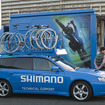 シマノのサポートカー、スバルレガシィ