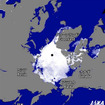 AMSR2による北極域の疑似カラー合成画像