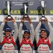 優勝したアンドレ・ロッテラー、ブノワ・トレルイエ、マルセル・ファスラー