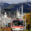 紅葉の時期をむかえる叡山電車沿線