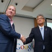 Googleのリチャード・サー氏とクラリオンの泉龍彦社長