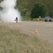 フランスで行われたロケット付き自転車による最高速チャレンジ