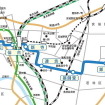仙台市営地下鉄東西線のルート。動物公園～荒井間13.9kmを結ぶ。