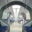 シーメンスが開発したロンドン地下鉄のコンセプトモデルの車内イメージ。10月8日からモックアップがロンドンの展示会で公開される