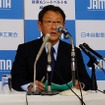 第43回 東京モーターショーの概要を説明する自工会の豊田会長。