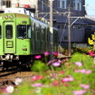 銚子電鉄の電車。朝ラッシュ時に増発を行う一方、終列車の時刻が繰り上がる。
