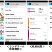 東京メトロが4月から配信する訪日外国人向け乗り換え検索アプリの画面イメージ。オフラインで使用できるのが特徴だ