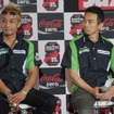今季はアジアロードレース選手権に参戦中の藤原克昭選手（左）と、チームグリーンで全日本ロードレース（JSB1000）に参戦している柳川明選手