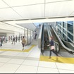 名古屋駅の地下鉄東山線北改札付近のイメージ。JRゲートタワーはJR・名鉄・近鉄・地下鉄各線の名古屋駅に直結させる。