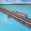 JFEエンジニアリングが受注したDFC西線の橋りょうのイメージ。2018年秋の完成を目指す。