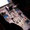 【A350 XWB／デモフライト】　エアバス機に慣れたパイロットであれば、違和感なく操作できるという。