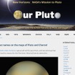 冥王星と衛星カロンの地形的特徴の命名キャンペーン特設サイト