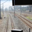 大宮駅からは川越貨物線（左）を通って川越線へ。レール上面が赤さびており、通常は使用されていない線路であることが分かる。