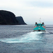 東海汽船のジェット船が発着する大島・岡田港（東京都大島町）