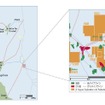 英国北海の22／25a鉱区の位置図