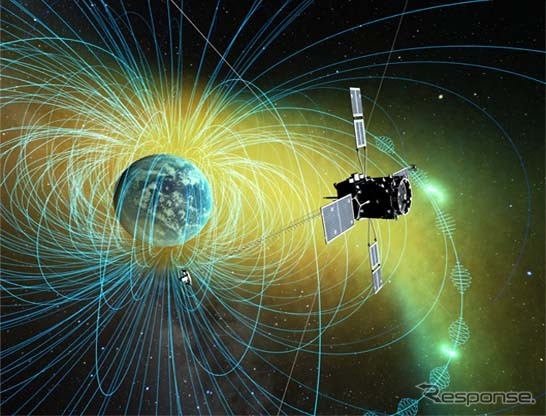 ジオスペース探査衛星のイメージ図