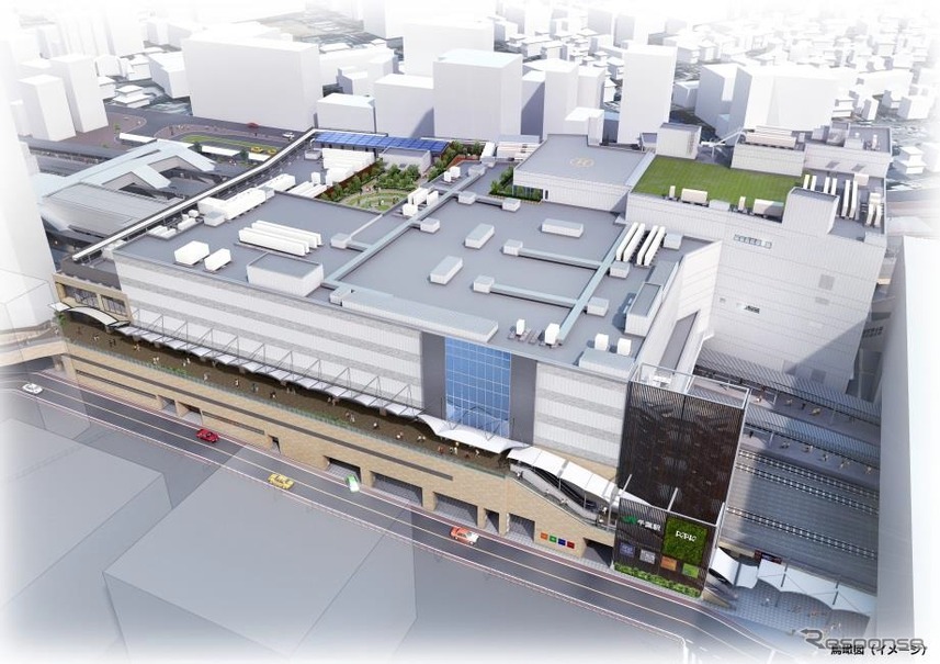 新しい千葉駅の完成イメージ。まず11月に駅機能とコンコースが3階に移転する。