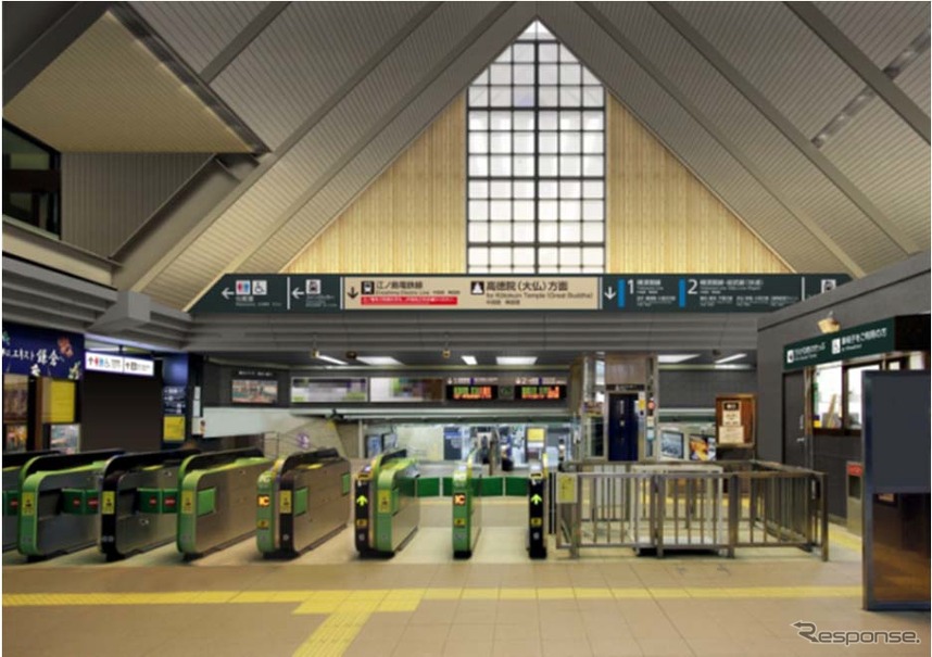 鎌倉駅舎内のリニューアルイメージ。来春までに完成する予定だ。